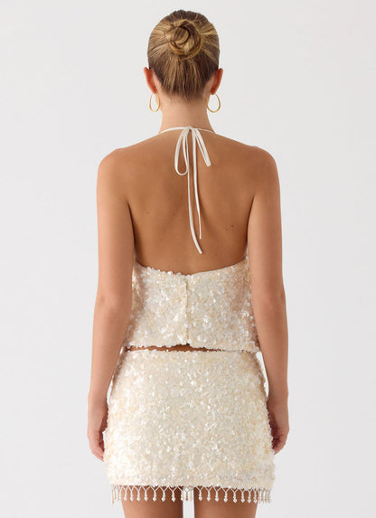 Moonlight Muse Mini Skirt - Ivory