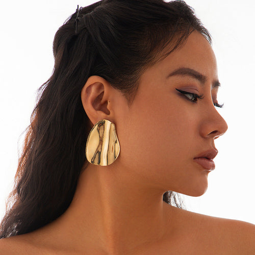 Auric Pleat Drop Earrings