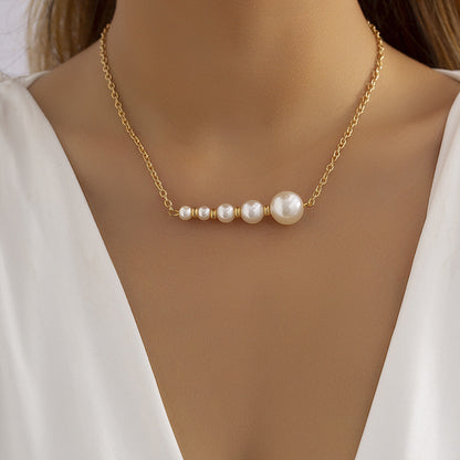 Celestine Pearl Bead Necklace