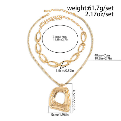 Orilla Sculpted Circle Necklace Set