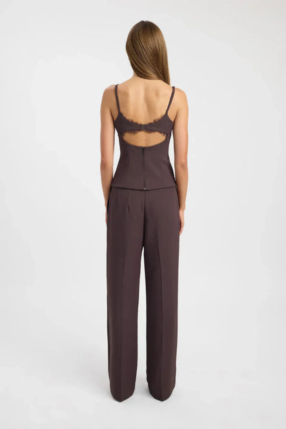 Dark Lace Corset Cami Top